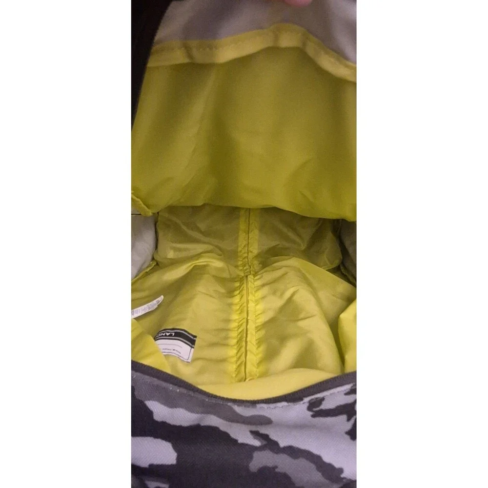 Lands End Rolling Backpack Camouflage School Large Pockets Water Bottles EUC